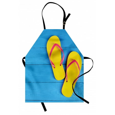 Yellow and Blue Apron Flip Flops on Wooden Pier Cheerful Holiday Travel Relax Image Unisex Kitchen Bib Apron with Adjustable Neck for Cooking Baking Gardening Sky Blue Yellow Pink by Ambesonne
Yellow and Blue Apron Flip Flops on Wooden Pier Cheerful Holiday Travel Relax Image Unisex Kitchen Bib Apron with Adjustable Neck for Cooking Baking Gardening Sky Blue Yellow Pink by Ambesonne