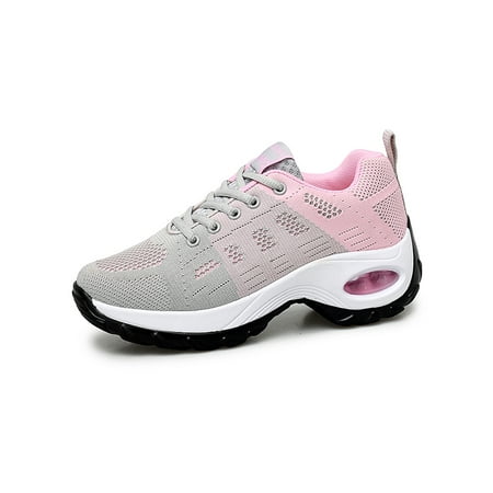 Wazshop Women Trainers Sport Walking Shoes Wedge Sneakers Comfort Platform Athletic Shoe Womens Lace Up Lightweight Gray Pink 6.5
Wazshop Women Trainers Sport Walking Shoes Wedge Sneakers Comfort Platform Athletic Shoe Womens Lace Up Lightweight Gray Pink 6.5