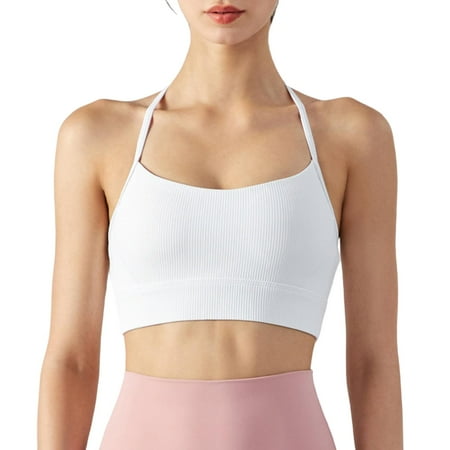 rygai Women Sports Bra Solid Color High Elasticity Soft Breathable No Constraint Support Breast Halter Neck Spaghetti Strap Women Brassieres for Jogging White S
rygai Women Sports Bra Solid Color High Elasticity Soft Breathable No Constraint Support Breast Halter Neck Spaghetti Strap Women Brassieres for Jogging White S