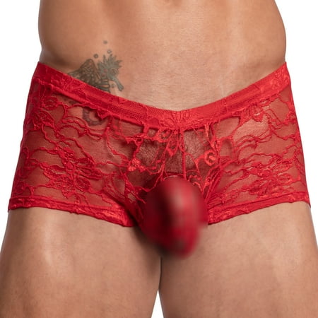Secret Male SMG001 Almost Naked Boxer Trunk Red