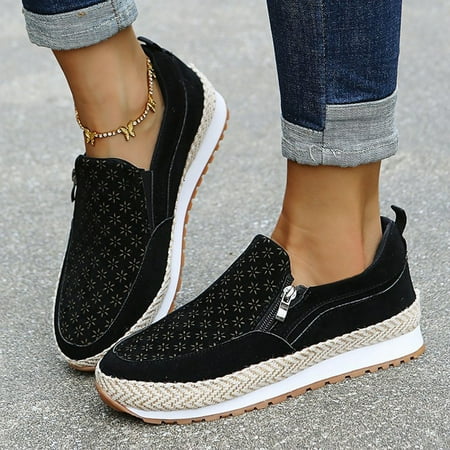 Summer Savings! Zpanxa Womens Casual Shoes Women s Plus Size Slip On Shoes Women Thick Soled Walking Carved Casual Shoes Black 38
Summer Savings! Zpanxa Womens Casual Shoes Women s Plus Size Slip On Shoes Women Thick Soled Walking Carved Casual Shoes Black 38