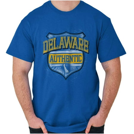 Brisco Brands Authentic Delaware Pride State Short Sleeve Adult T-Shirt