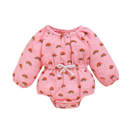 Girls Bodysuits Rainbow Printed Long Sleeve Baby Clothes Kids Children Loose Fashion Outwear Leisure Spring Summer Rompers Jumpsuits
Girls Bodysuits Rainbow Printed Long Sleeve Baby Clothes Kids Children Loose Fashion Outwear Leisure Spring Summer Rompers Jumpsuits