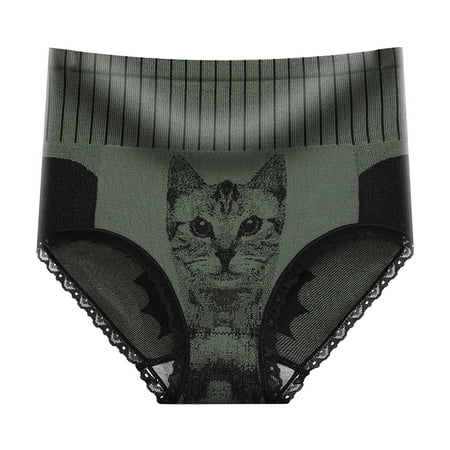 Lace Underwear for Women Ladies Cat Head Printed High Waist Lace Panties Comfy Knickers
Lace Underwear for Women Ladies Cat Head Printed High Waist Lace Panties Comfy Knickers