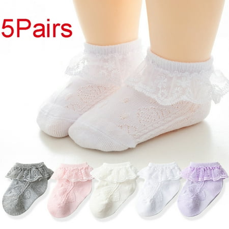 5Pairs Baby Girls Ruffle Cotton Socks Vintage Lace Stockings M Multicolor
5Pairs Baby Girls Ruffle Cotton Socks Vintage Lace Stockings M Multicolor