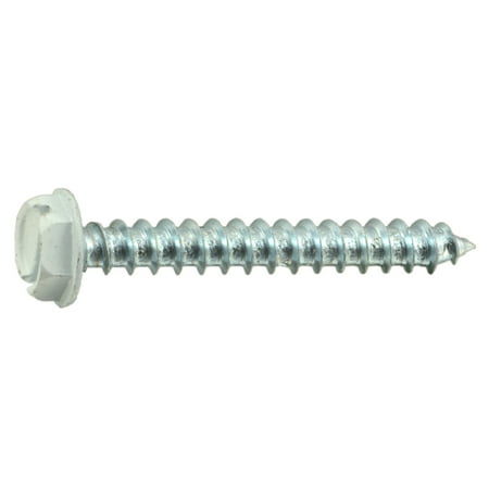 #10 x 1-1/2 White Painted Steel Slotted Hex Washer Head Sheet Metal Screws
#10 x 1-1/2 White Painted Steel Slotted Hex Washer Head Sheet Metal Screws
