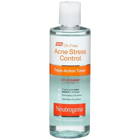 Neutrogena Oil-Free Acne Stress Control Triple-Action Toner 8 Fluid Ounce (Pack of 5)