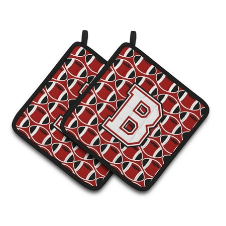 Carolines Treasures CJ1082-BPTHD Letter B Football Cardinal and White Pair of Pot Holders 7.5HX7.5W multicolor
Carolines Treasures CJ1082-BPTHD Letter B Football Cardinal and White Pair of Pot Holders 7.5HX7.5W multicolor