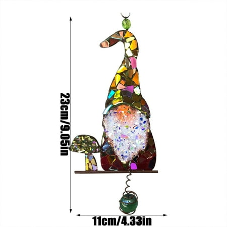Wepro Gnome Home Decor Pendant Glitter Garden Gnome Window Balcony Pendant