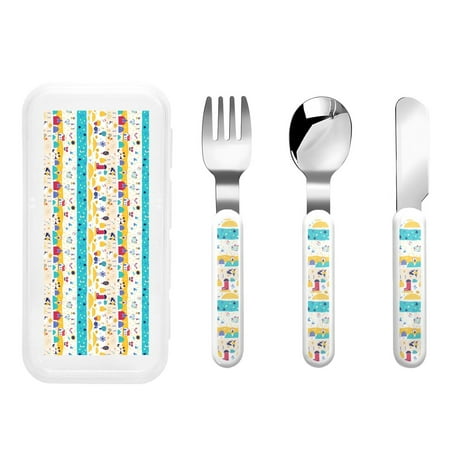 Gaeub Funny Farm Print 3-Piece Children Knife Spoon Fork Set Stainless Steel Child Flatware Set Kids Utensils Set with Case for Lunch Box (Fork Spoon Knife Combo)
Gaeub Funny Farm Print 3-Piece Children Knife Spoon Fork Set Stainless Steel Child Flatware Set Kids Utensils Set with Case for Lunch Box (Fork Spoon Knife Combo)