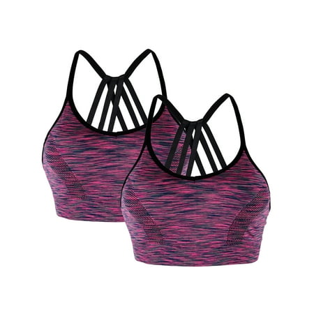 YouLoveIt 2pcs Women Sports Bra Padded Seamless Workout Bras with Removable Pad Crisscross Back Yoga Bras for Yoga Gym Workout Fitness
YouLoveIt 2pcs Women Sports Bra Padded Seamless Workout Bras with Removable Pad Crisscross Back Yoga Bras for Yoga Gym Workout Fitness