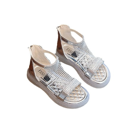SIMANLAN Girls Flat Sandals Summer Princess Shoes Zipper Dress Sandal Kids Lightweight Girl s Rhinestone Silver 1Y
SIMANLAN Girls Flat Sandals Summer Princess Shoes Zipper Dress Sandal Kids Lightweight Girl s Rhinestone Silver 1Y
