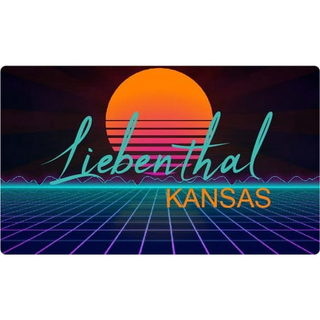 Liebenthal Kansas 4 X 2.25-Inch Fridge Magnet Retro Neon Design