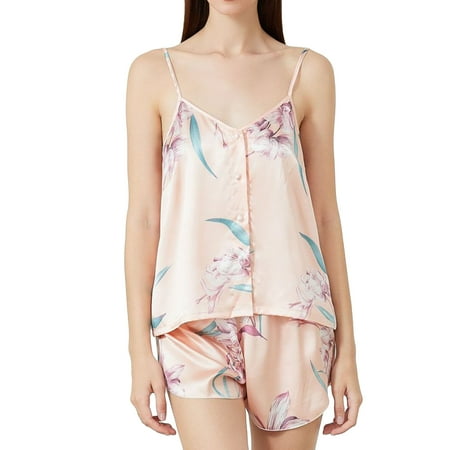 Homgro Women s Sexy Satin Cami Shorts Pajama Set Pj Sleepwear Button Down Camisole Lingerie Spaghetti Strap 2 Piece Sets Slik Nightwear V Neck Solid Sleep Pink Medium
Homgro Women s Sexy Satin Cami Shorts Pajama Set Pj Sleepwear Button Down Camisole Lingerie Spaghetti Strap 2 Piece Sets Slik Nightwear V Neck Solid Sleep Pink Medium