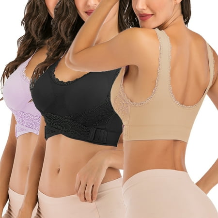 3 Pack Womens Sport Bra Yoga Bra(2 Type for Choose) Lace Seamless Front Cross Side Buckle Sport Bra Sexy Lace Yoga Running Bras(Black+Apricot+Purple)
3 Pack Womens Sport Bra Yoga Bra(2 Type for Choose) Lace Seamless Front Cross Side Buckle Sport Bra Sexy Lace Yoga Running Bras(Black+Apricot+Purple)