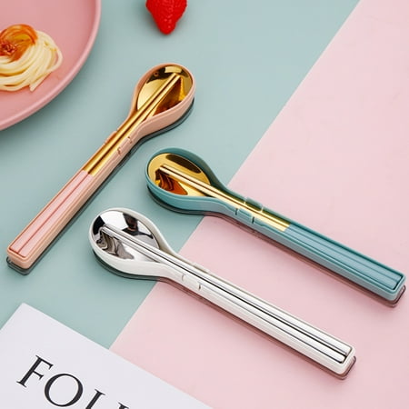 3Pcs/Set Chopstick Set Food Grade Corrosion-resistant Stainless Steel Anti-slip Spoon Cutlery Set for Travel
3Pcs/Set Chopstick Set Food Grade Corrosion-resistant Stainless Steel Anti-slip Spoon Cutlery Set for Travel