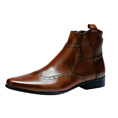 Santimon Men Leather Boots Brogue Oxford Dress Boots Casual Chukka Boots Ankle Boots Brown 11 US
Santimon Men Leather Boots Brogue Oxford Dress Boots Casual Chukka Boots Ankle Boots Brown 11 US