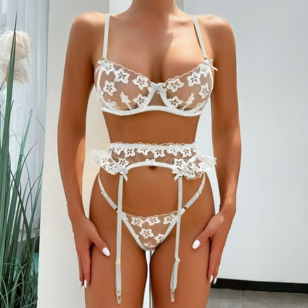 Gubotare Womens Lingerie Crotchless Lingerie Lace 2 Piece Bra and Panty Sets White L
Gubotare Womens Lingerie Crotchless Lingerie Lace 2 Piece Bra and Panty Sets White L