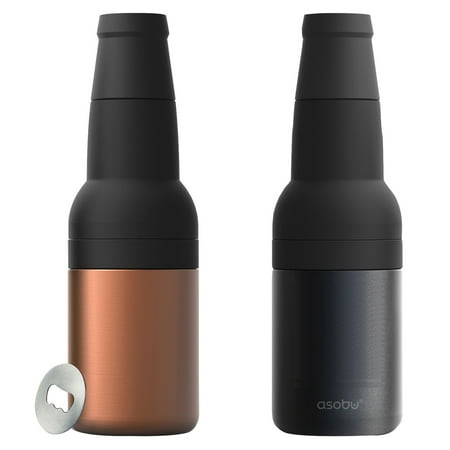 ASOBU Frosty Beer 2 Go Chiller (Black/Copper) 2 Pack