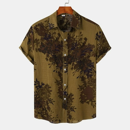 KDJ Mens Casual Vintage Print Short Sleeve Loose Daily Shirts Streetwear Blouse Top
KDJ Mens Casual Vintage Print Short Sleeve Loose Daily Shirts Streetwear Blouse Top