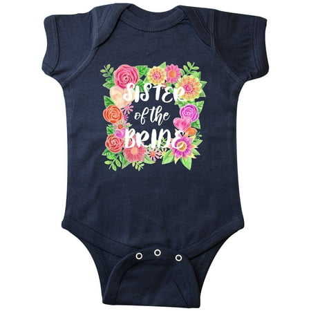 Inktastic Sister of the Bride- Flower Bouquet Gift Baby Girl Bodysuit