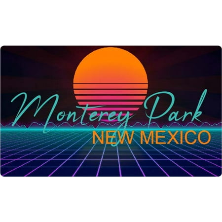 Monterey Park New Mexico 4 X 2.25-Inch Fridge Magnet Retro Neon Design