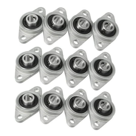 12Pcs Kfl08 Pillow Block 8mm Bore Diameter Zinc Alloy Rhombic Flange for Cnc