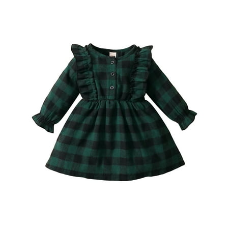 Canrulo Christmas Toddler Baby Girls Long Sleeve Plaid Dresses Playwear Xmas Dress Clothes Outfits Green 3-4 Years
Canrulo Christmas Toddler Baby Girls Long Sleeve Plaid Dresses Playwear Xmas Dress Clothes Outfits Green 3-4 Years