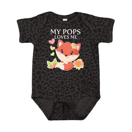 Inktastic My Pops Loves Me- Little Fox Gift Baby Boy or Baby Girl Bodysuit
