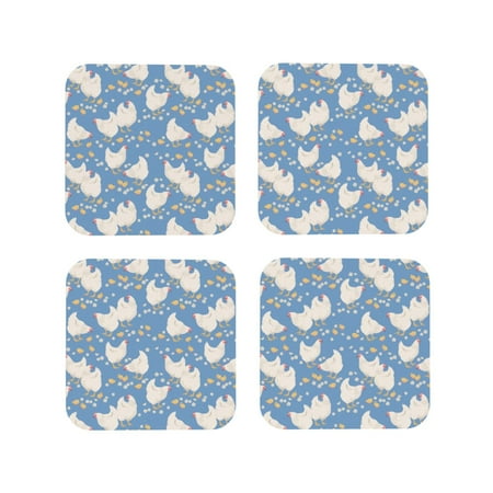 Leather Coasters with Heat-resistant for Drinks Cartoon Cute Chicken Daisy Cup Coasters Cup Pad Mat for Tabletop Protection Coffee Table Office Desk and Housewarming Gift
Leather Coasters with Heat-resistant for Drinks Cartoon Cute Chicken Daisy Cup Coasters Cup Pad Mat for Tabletop Protection Coffee Table Office Desk and Housewarming Gift
