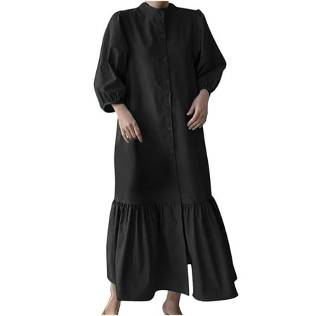 YFPWM Denim Dress for Women 1920s Dress Lavender Dress Maternity Dress Summer Flowy Dress Elegant Evening Dresses Round Neck Three Quarter Sleeve Solid Ankle-Dress Long Dress
YFPWM Denim Dress for Women 1920s Dress Lavender Dress Maternity Dress Summer Flowy Dress Elegant Evening Dresses Round Neck Three Quarter Sleeve Solid Ankle-Dress Long Dress