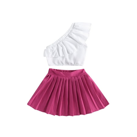 Gwiyeopda Toddler Baby Girls Summer Skirt Sets One Shoulder Ruffle Crop Tops A-line Pleated Skirt
Gwiyeopda Toddler Baby Girls Summer Skirt Sets One Shoulder Ruffle Crop Tops A-line Pleated Skirt