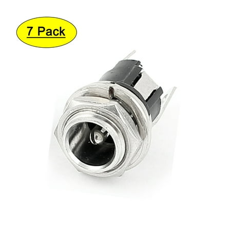 7 Pcs 5.5x2.1mm DC Power Supply Jack Socket Female Panel Mount Connector
