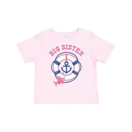 Inktastic Nautical Big Sister Gift Toddler Toddler Girl T-Shirt