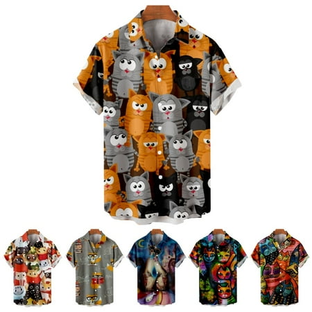 LANLIN Cats Adult Casual Short Sleeve Shirts with Breast Pocket Basic Bowling Shirts for Boys 5-14 Years
LANLIN Cats Adult Casual Short Sleeve Shirts with Breast Pocket Basic Bowling Shirts for Boys 5-14 Years