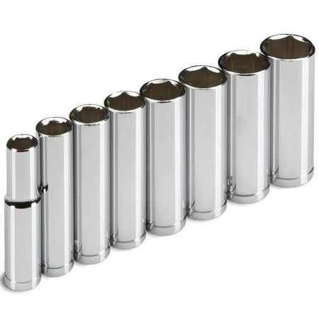 New Professional 8Pc 3/8-Inch Drive Deep Socket Set Metric 10 Mm-19 Mm