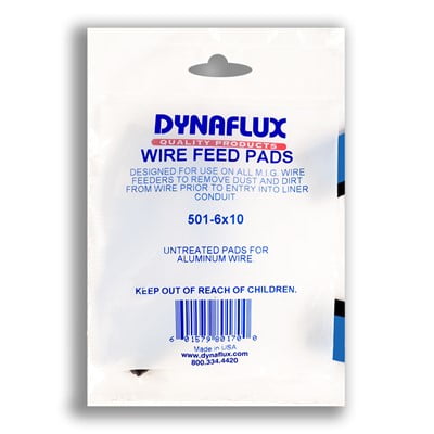 Dynaflux Untreated M.I.G. Wire Lube Pads 6/Pack (3 Case)