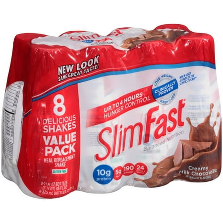SlimFast Creamy Milk Chocolate Meal Replacement Shakes, 11 fl oz, 8 count SlimFast Creamy Milk Chocolate Meal Replacement Shakes, 11 fl oz, 8 count
