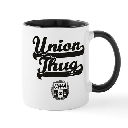 

CafePress - CWA Union Thug Black On White - 11 oz Ceramic Mug - Novelty Coffee Tea Cup