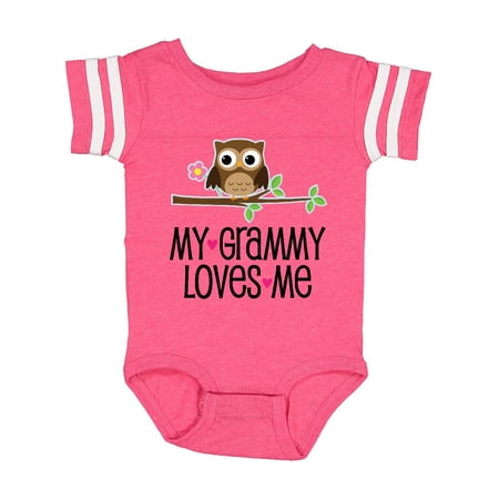 Inktastic Grammy Loves Me Grandchild Gift Gift Baby Girl Bodysuit
