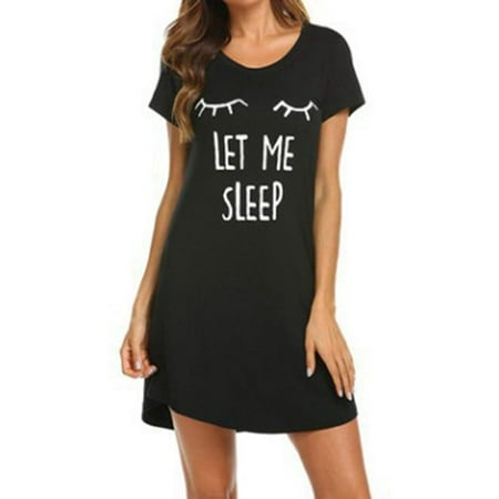 Womens Nightgowns Short Sleeve Night Shirts Printed Sleepwear Soft Sleep Shirts
Womens Nightgowns Short Sleeve Night Shirts Printed Sleepwear Soft Sleep Shirts