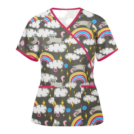 Mchoice Women s Floral Print Stretch Scrub Top with Pockets V-Neck Comfy Scrub Top Tunic Top on Clearance
Mchoice Women s Floral Print Stretch Scrub Top with Pockets V-Neck Comfy Scrub Top Tunic Top on Clearance