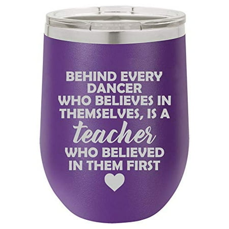 12 oz Double Wall Vacuum Insulated Stainless Steel Stemless Wine Tumbler Glass Coffee Travel Mug With Lid Dance Teacher Gift (Purple)
12 oz Double Wall Vacuum Insulated Stainless Steel Stemless Wine Tumbler Glass Coffee Travel Mug With Lid Dance Teacher Gift (Purple)