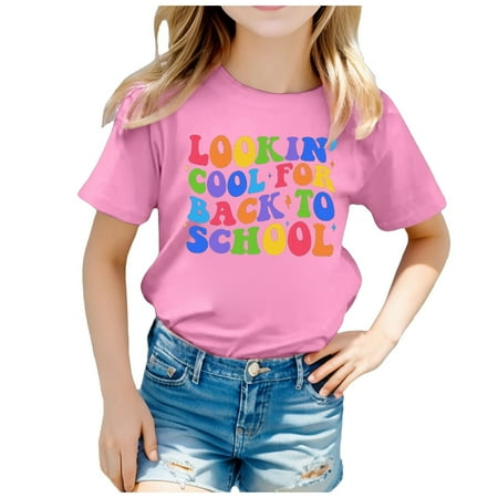 Kid Back To School Season Graphic Print Round Neck Short Sleeve Tee Summer Casual T Shirt Children Outfits for Girls Toddlers and Ruffle Top 5 Toddler Girl Clothes Organic Girls Clothes Toddler Girl
Kid Back To School Season Graphic Print Round Neck Short Sleeve Tee Summer Casual T Shirt Children Outfits for Girls Toddlers and Ruffle Top 5 Toddler Girl Clothes Organic Girls Clothes Toddler Girl
