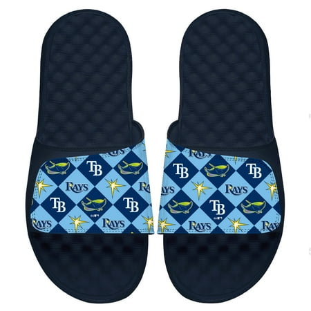 Men s ISlide Navy Tampa Bay Rays Loudmouth Logo Slide Sandals