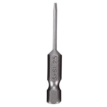 Fule 1pc 50mm Alloy Steel Flat Head Slotted Tip Magnetic Screwdriver Bit 2.0-6.0mm
Fule 1pc 50mm Alloy Steel Flat Head Slotted Tip Magnetic Screwdriver Bit 2.0-6.0mm