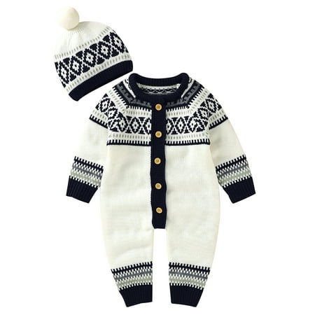 Nokpsedcb 2PCS Newborn Infant Baby Boy Girl Christmas Jacquard Long Sleeve Button-up Sets White 18-24 Months
Nokpsedcb 2PCS Newborn Infant Baby Boy Girl Christmas Jacquard Long Sleeve Button-up Sets White 18-24 Months