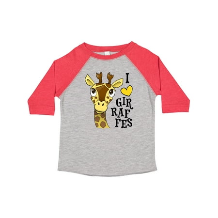 Inktastic I Love Giraffes Gift Toddler Boy or Toddler Girl T-Shirt