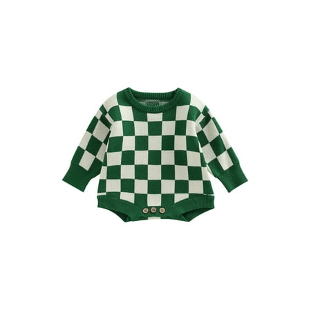 Genuiskids Newborn Infant Girl Boy Knitted Plaid Rompers Casual Long Sleeve Jumpsuit One Piece 0-18M
Genuiskids Newborn Infant Girl Boy Knitted Plaid Rompers Casual Long Sleeve Jumpsuit One Piece 0-18M