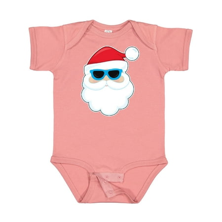 Inktastic Santa Head with Sunglasses Gift Baby Boy or Baby Girl Bodysuit